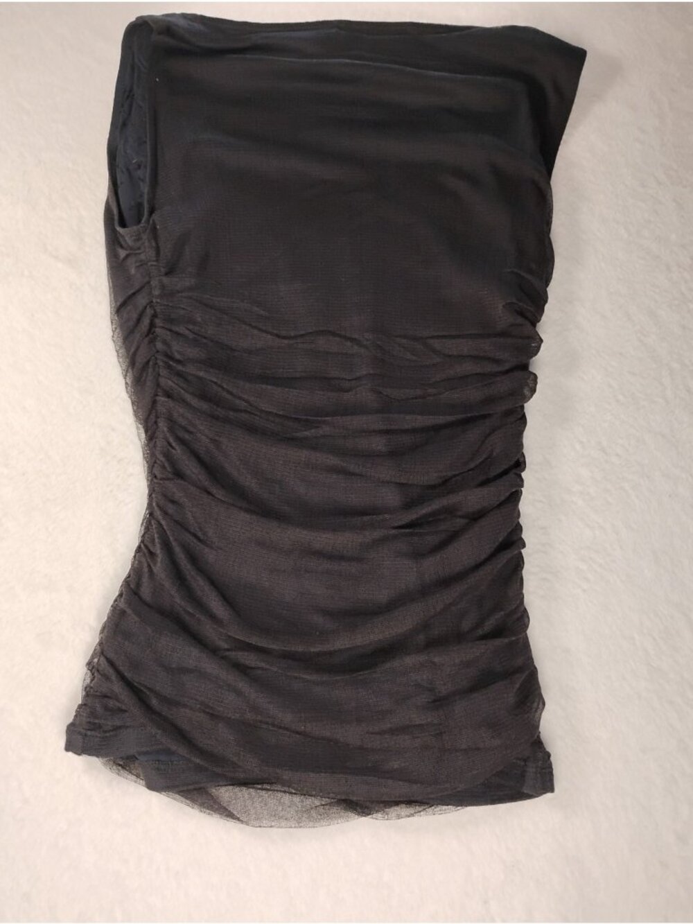 Ellen Tracy Silk Sequined Blouse Ruched Rosette Elegant Event Night Out Size S - Picture 5 of 9